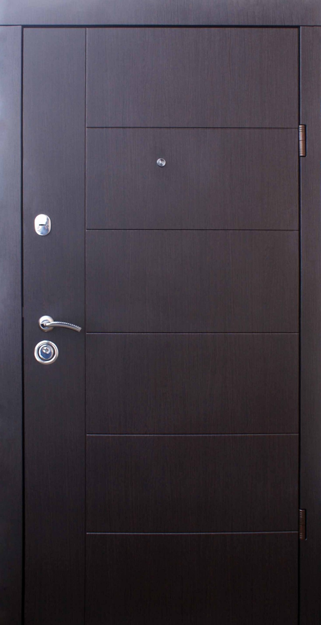

Двери входные Qdoors Эталон Аризона 950*2050 квартира Mix венге темный горизонт/венге ванильный горизонт левая