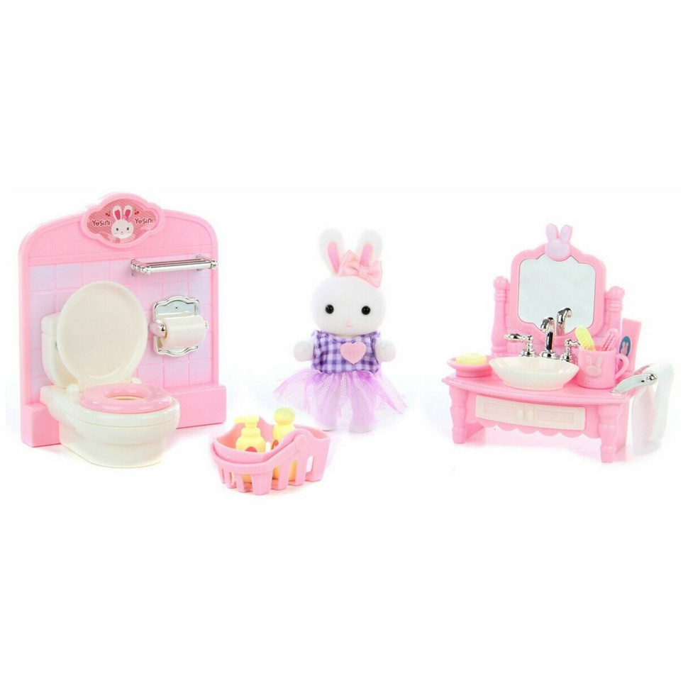 

Игровой набор с флоксовыми игрушками Yasini 6620 ванная комната, в наборе 1 фигурка