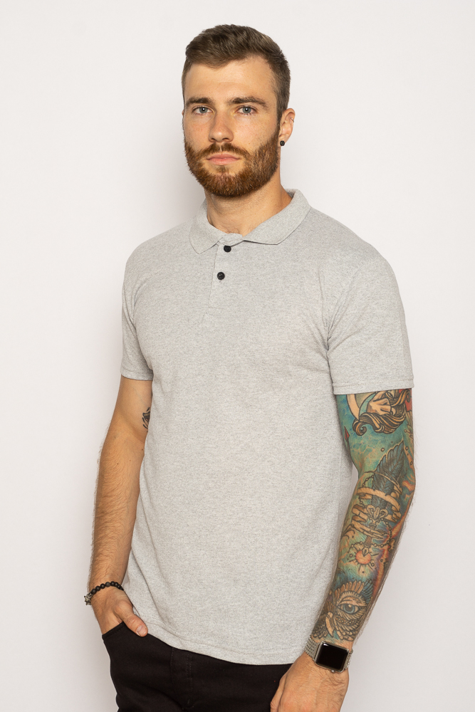 

Однотонное мужское поло Time of Style 627F022  Серый, Однотонное мужское поло Time of Style 627F022 M Серый