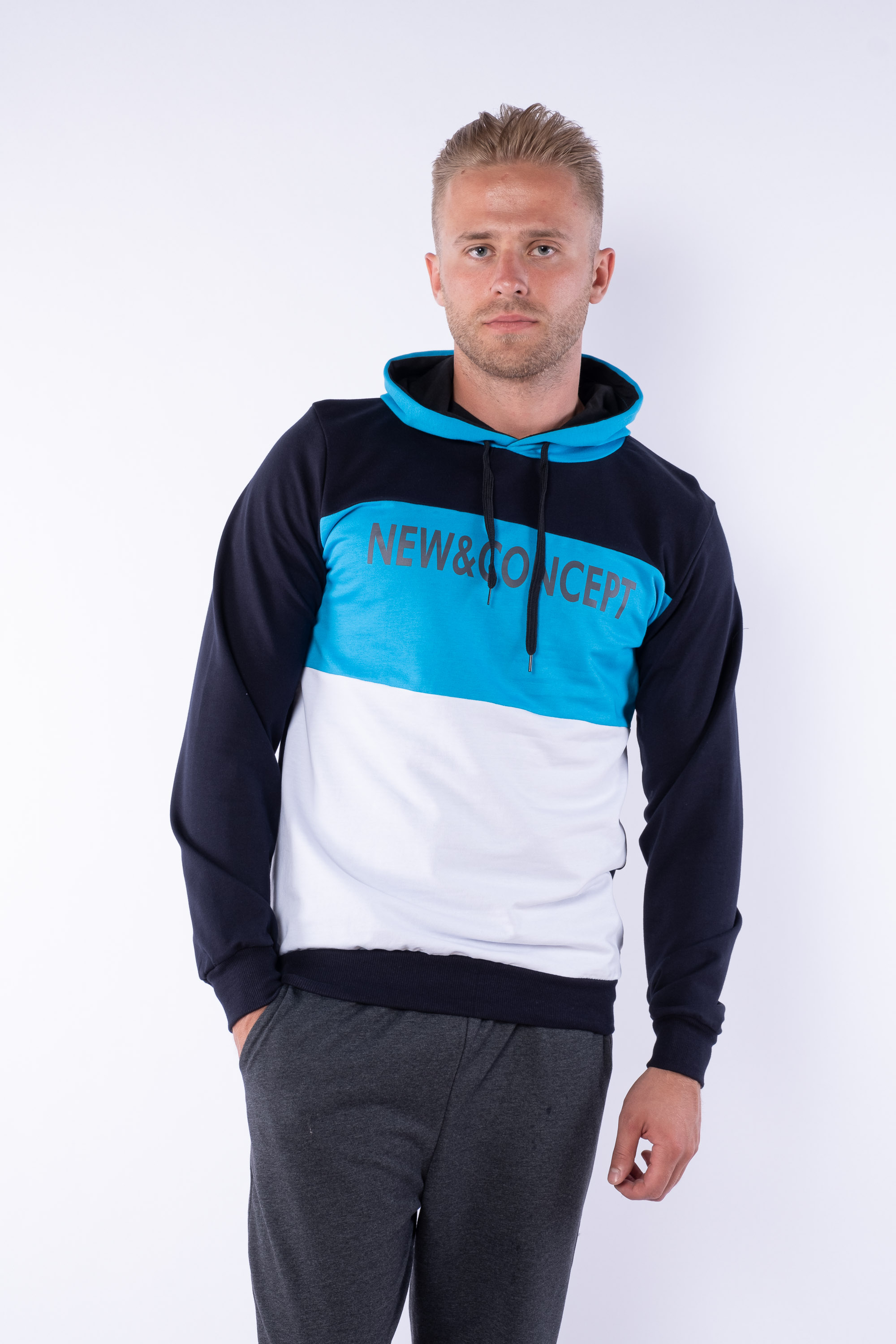 

Худи Time of Style 85F460  Темно-синий/бирюзовый, Худи Time of Style 85F460 XL Темно-синий/бирюзовый