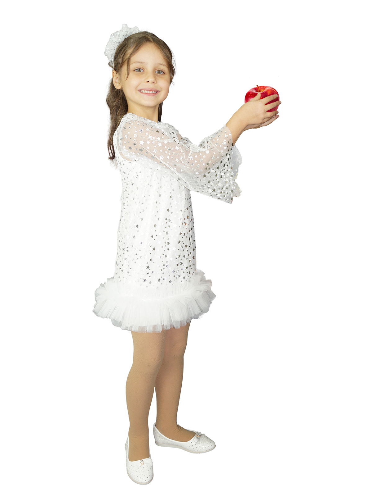 

Платье нарядное JULA KIDS 122 Белый-серебро 191031Б