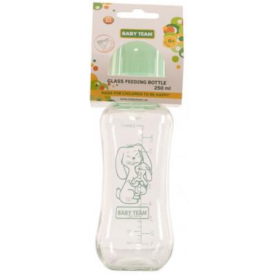 

Бутылочка для кормления Baby Team Cтеклянная, 250мл 0+ (1211)