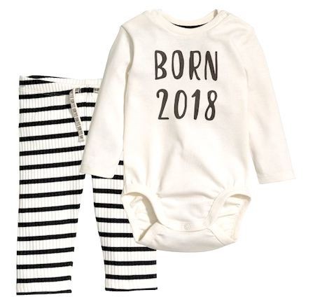 

Комплект (леггінси + боді/чоловічок) H&M 62см (hm 0565241003) у смужку