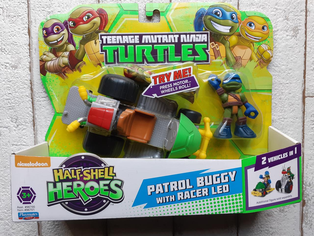 

Боевой транспорт TMNT Патрульное багги и эксклюзивная фигурка Леонардо