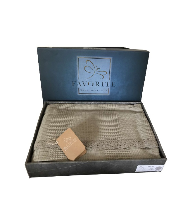 

Вафельная простынь Пике Favorite Gold V1 160*220 см хаки