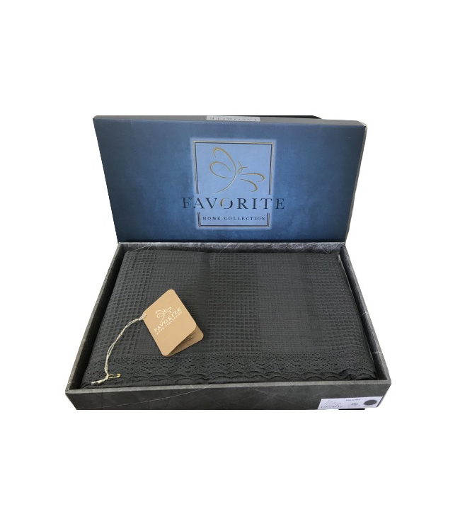 

Вафельная простынь Пике Favorite Gold 160*220 см антрацит
