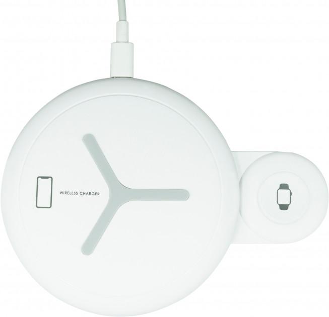 

Беспроводное зарядное устройство с защитой от перенапряжения Qitech Dual Wireless Charging Pad 2 в 1 Белый (QT-Dual1wh)