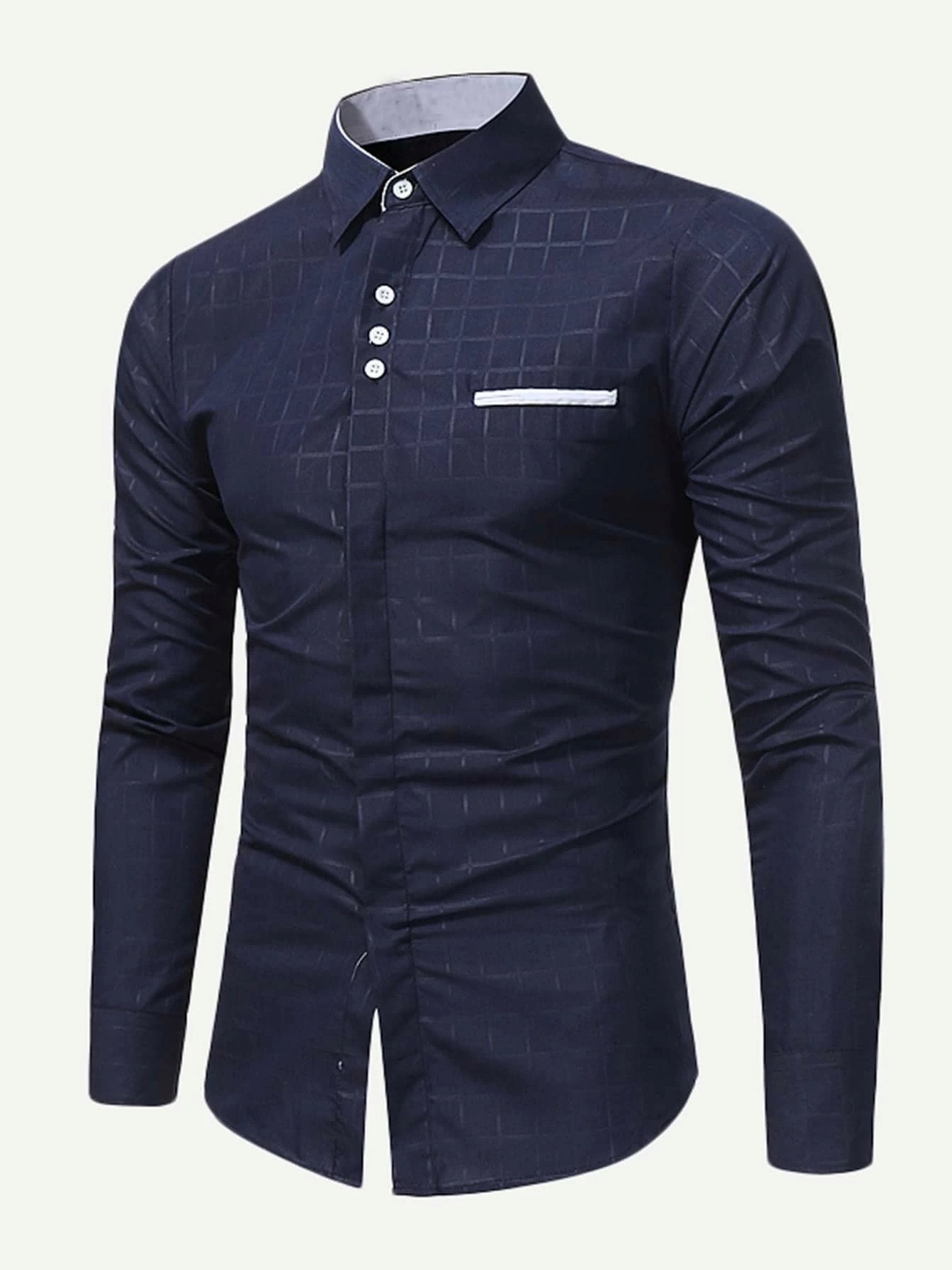 

Рубашка в клеточный принт Shein 180910007  Синий, Рубашка в клеточный принт Shein 180910007 3XL Синий