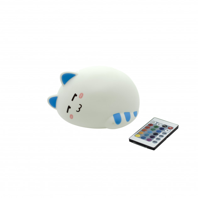 

Ночник силиконовый Sleep Lamp Кошка на пульту, Многоцветный