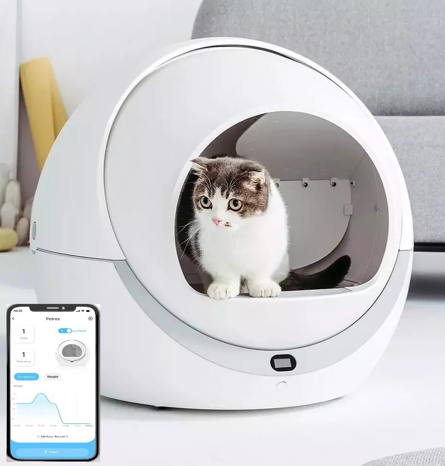 

Автоматический туалет для кошек Petree WIFI Белый
