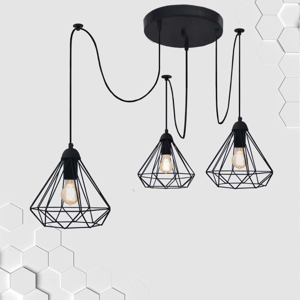 

Подвесная люстра на 3-лампы DIAMOND/SP-3 E27 чёрный