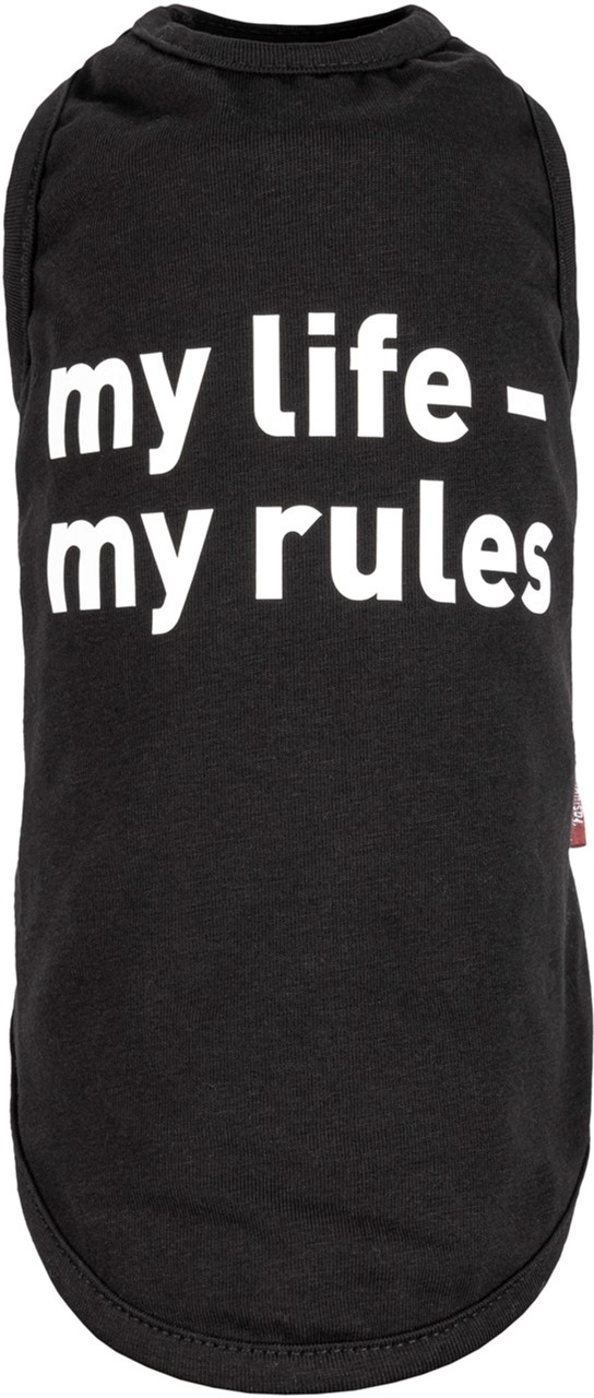 

Борцовка Pet Fashion черная my life - my rules S