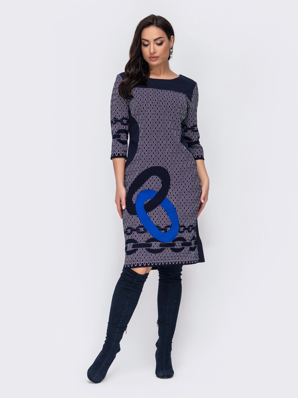 

Деловое платье Maximoda ЕМО401202  синий, Деловое платье Maximoda ЕМО401202 54 синий