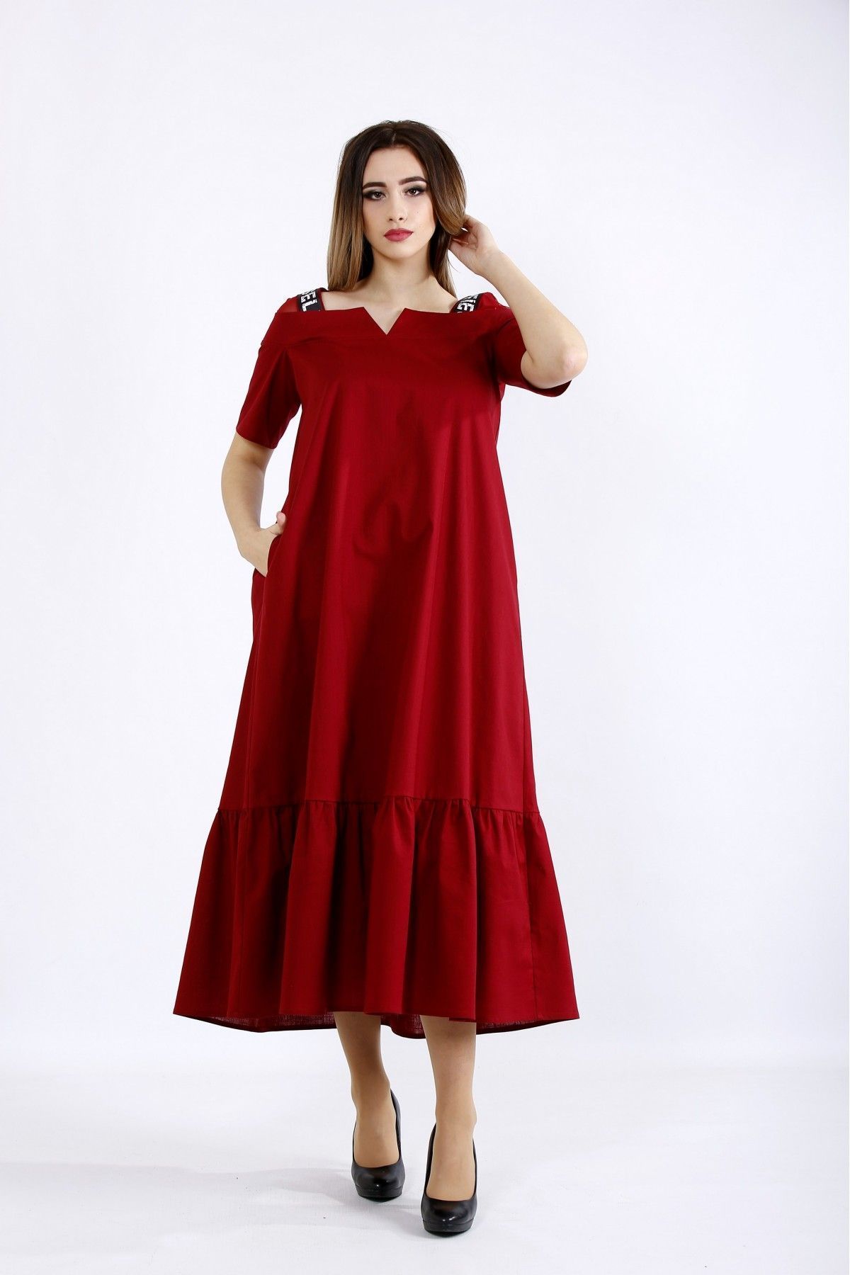 

Платье Maximoda ЕGS01096-1 - бордовый, Платье Maximoda ЕGS01096-1 54-56 бордовый