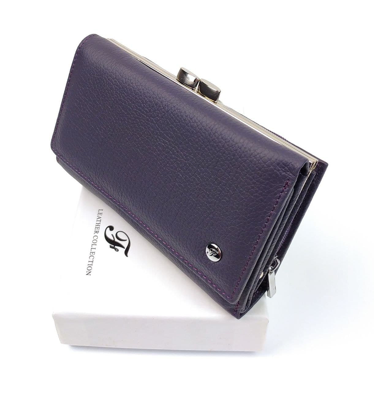

Практичный женский кошелек из натуральной кожи Salfeite F-2155-VIOLET фиолетовый