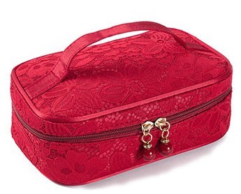 

Косметичка LX-029 ажурная красная, размер 21*13*7см Cosmo Shop