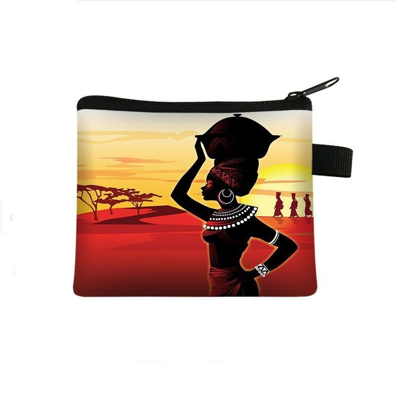 

Косметичка Африка мини, желто-красный фон, размер 13,5х11см Cosmo Shop