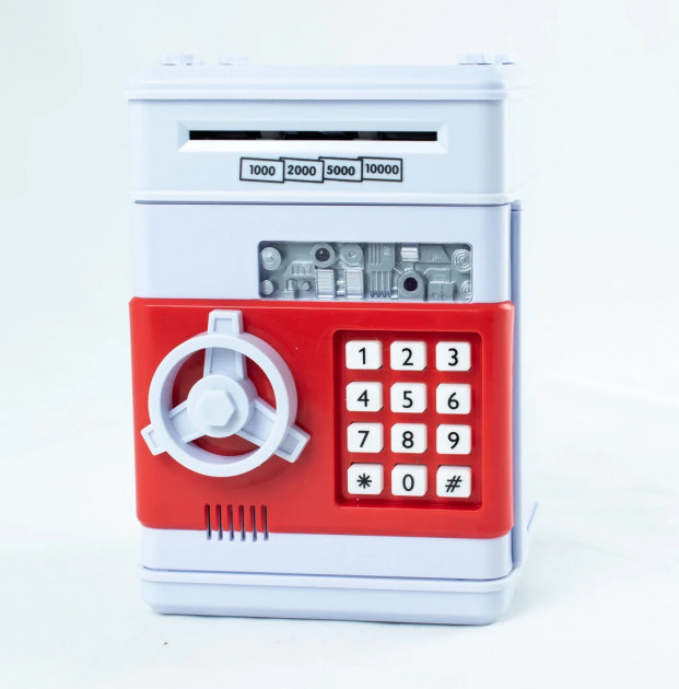 

Копилка электронная Сейф банкомат с кодовым замком Number Bank Белый (866845)