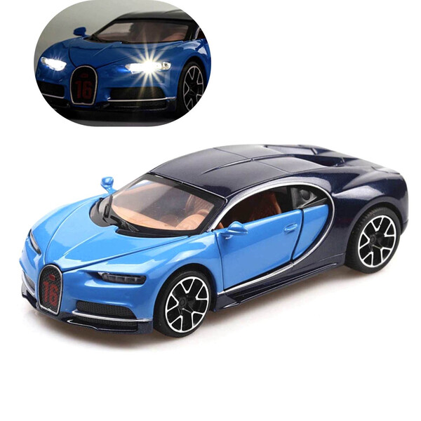 

Коллекционная машинка Bugatti Chiron игрушечная металлическая моделька 1:32 Темно-синий (4356330)