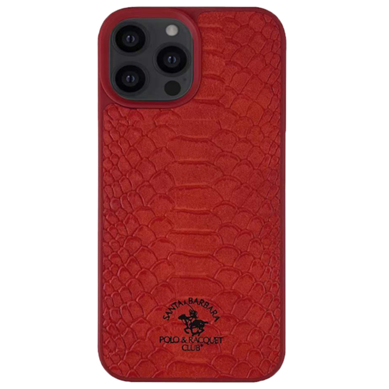 

Красный кожаный чехол Santa Barbara Polo Knight для iPhone 13 Pro Max