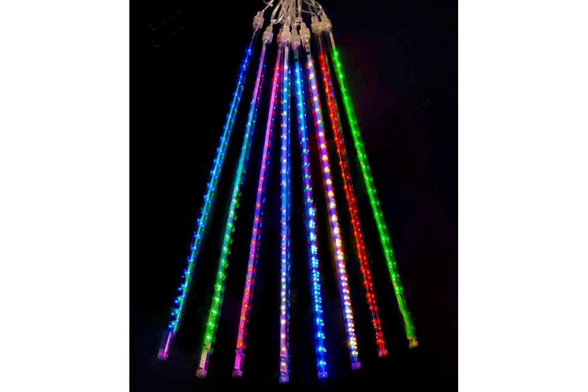 

Гирлянда электрическая LED ШТОРА ПАЛОЧКИ 8шт multi 3м*0,5м