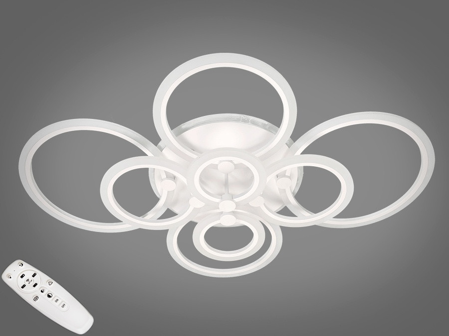 

LED-люстра с диммером и RGB подсветкой, 195W 8022Q