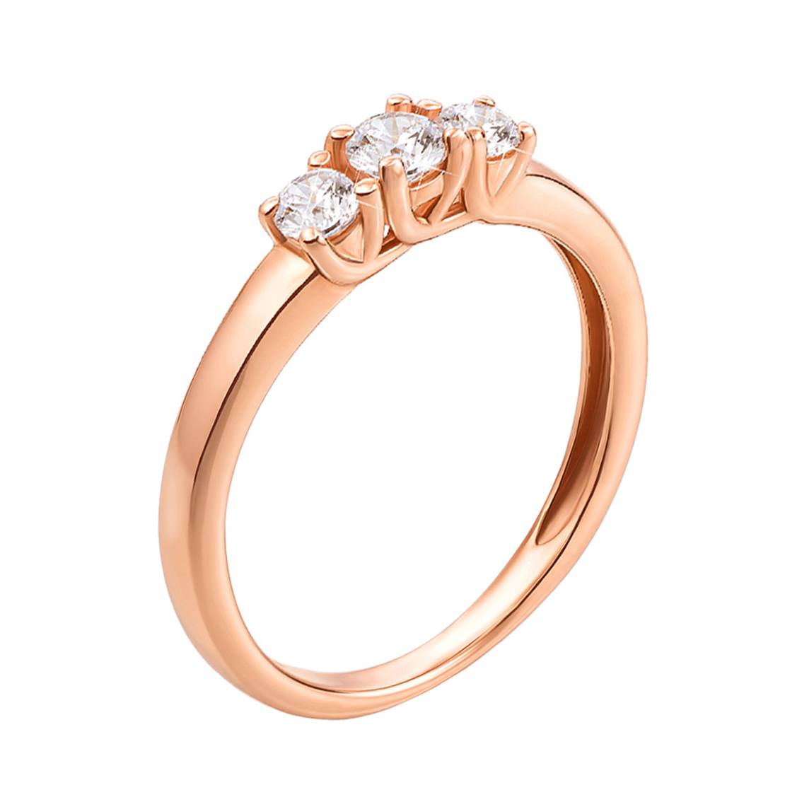 

Золотое кольцо Рената в красном цвете с фианитами S Zirconia 000123199 15.5 размера