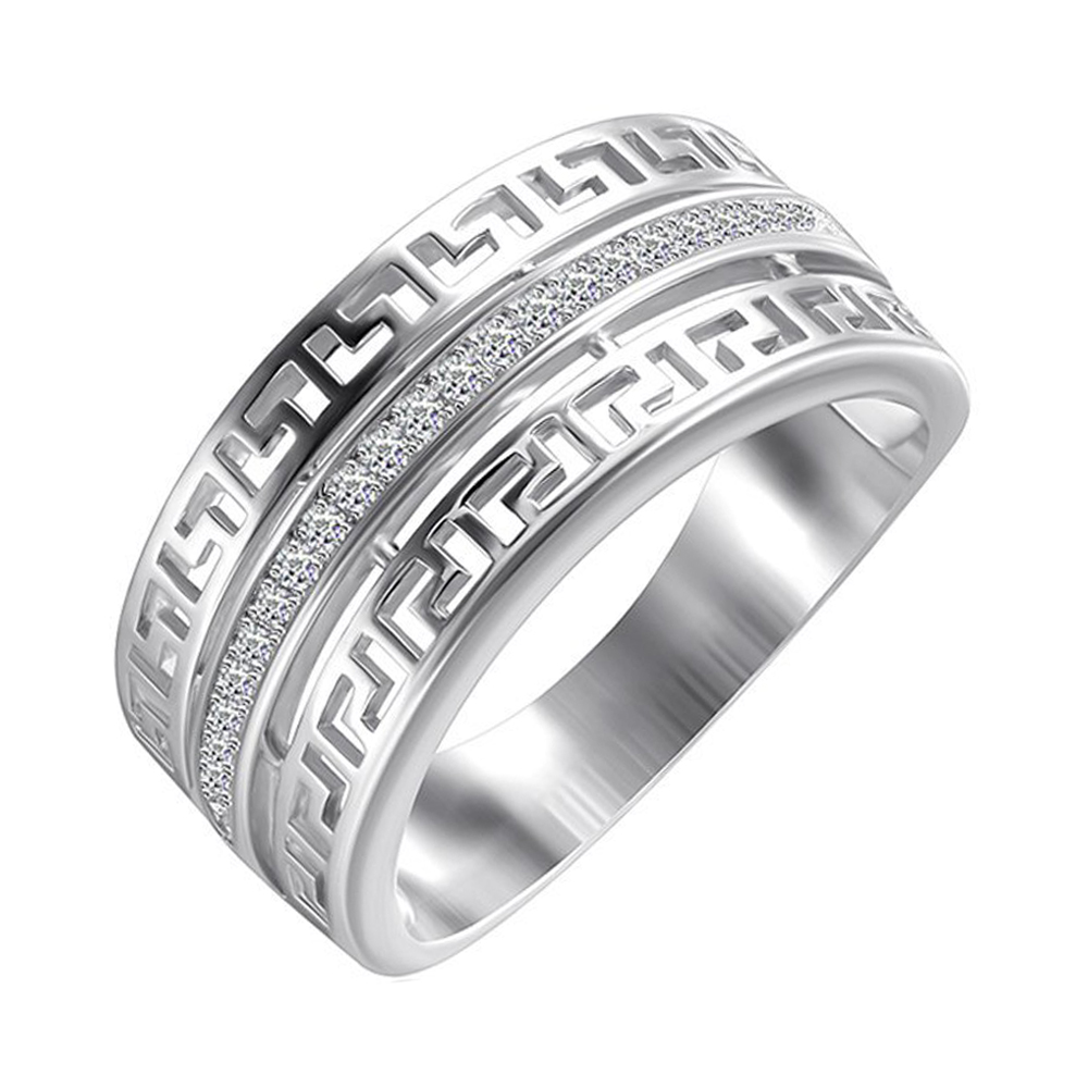 

Серебряное кольцо с фианитами 000052228 17 размера