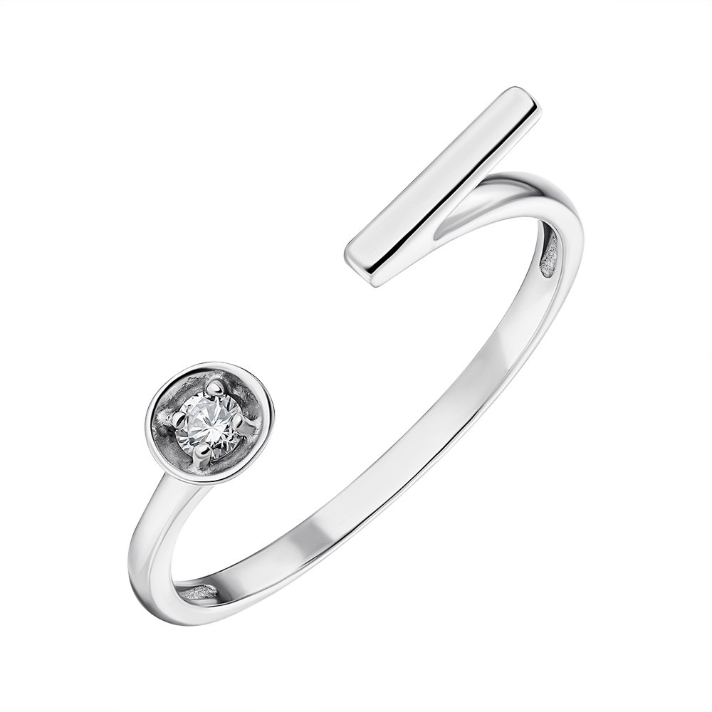 

Серебряное кольцо с фианитом 000149592 19 размера