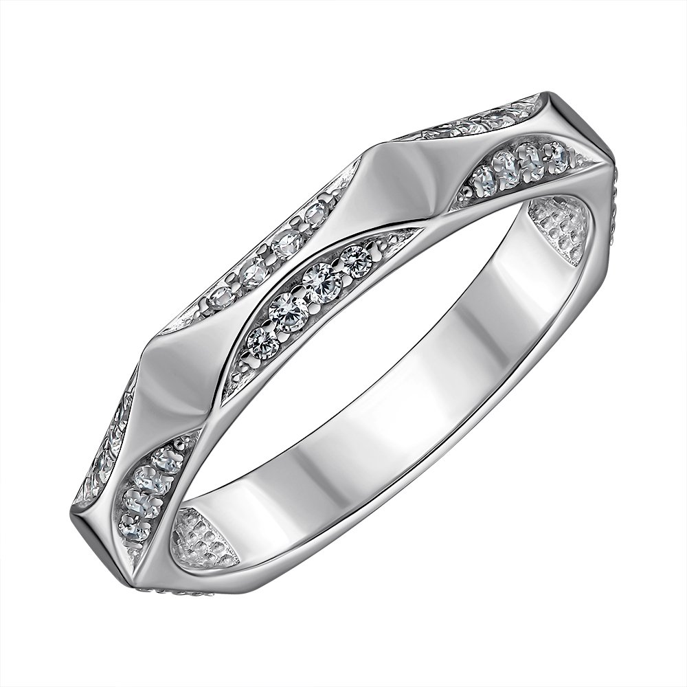 

Серебряное кольцо с фианитами 000148929 17.5 размера