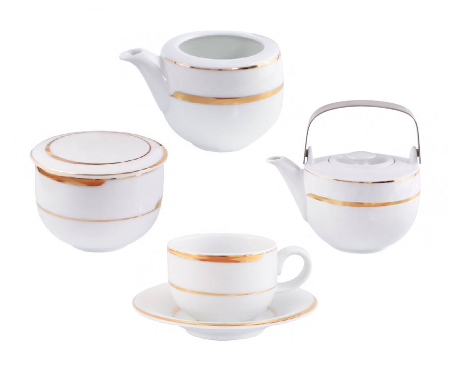 

Сервіз чайний Dankotuwa Porcelain Mooney Gold 17 предметів