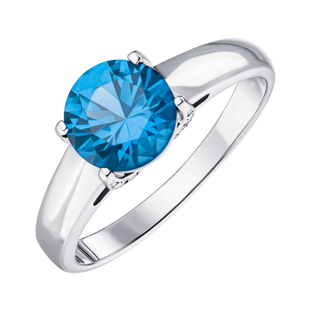 

Серебряное кольцо со шпинелью и фианитами 000144917 18.5 размера