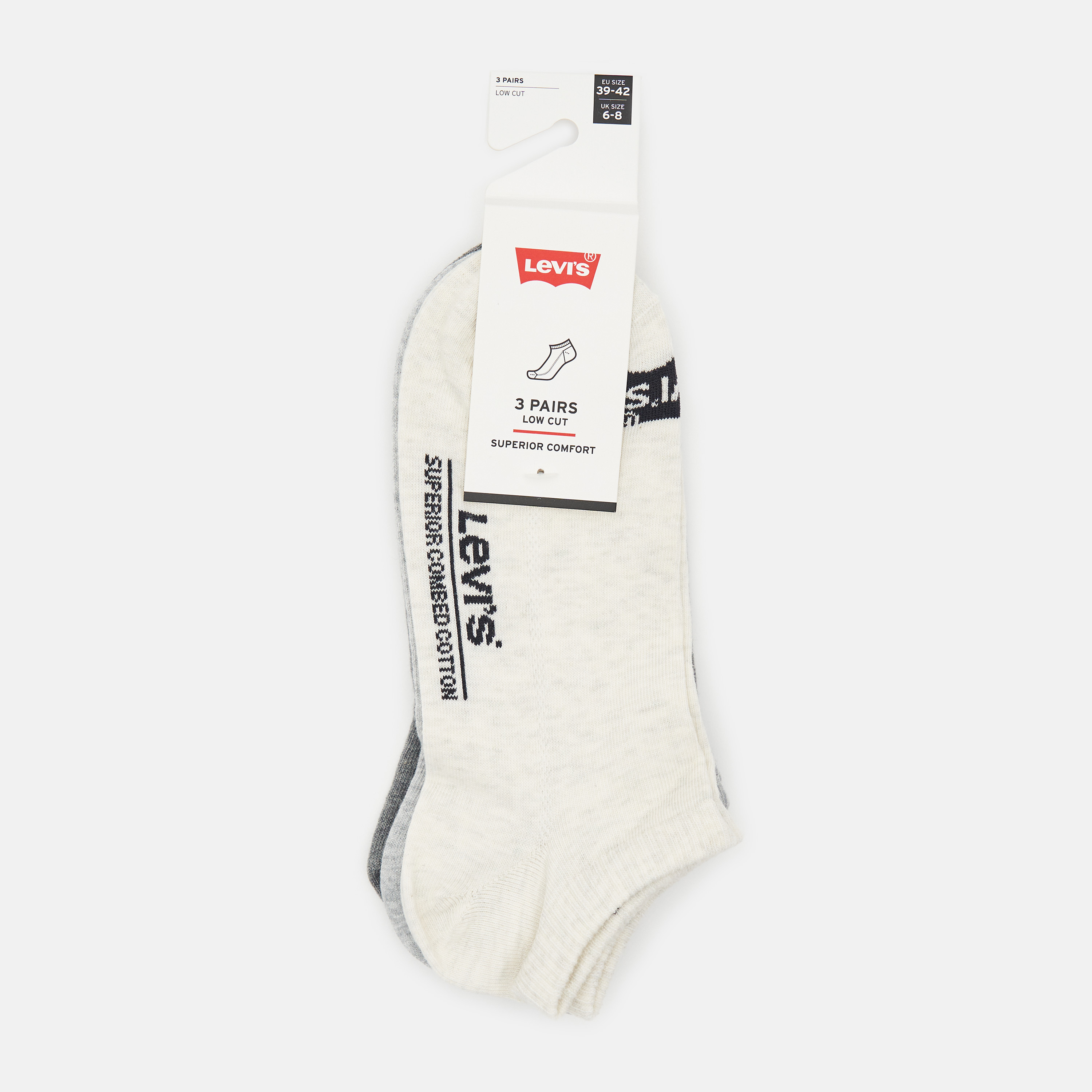 

Набор носков Levi's 903050001-005 35-38 3 пары Grey Combo
