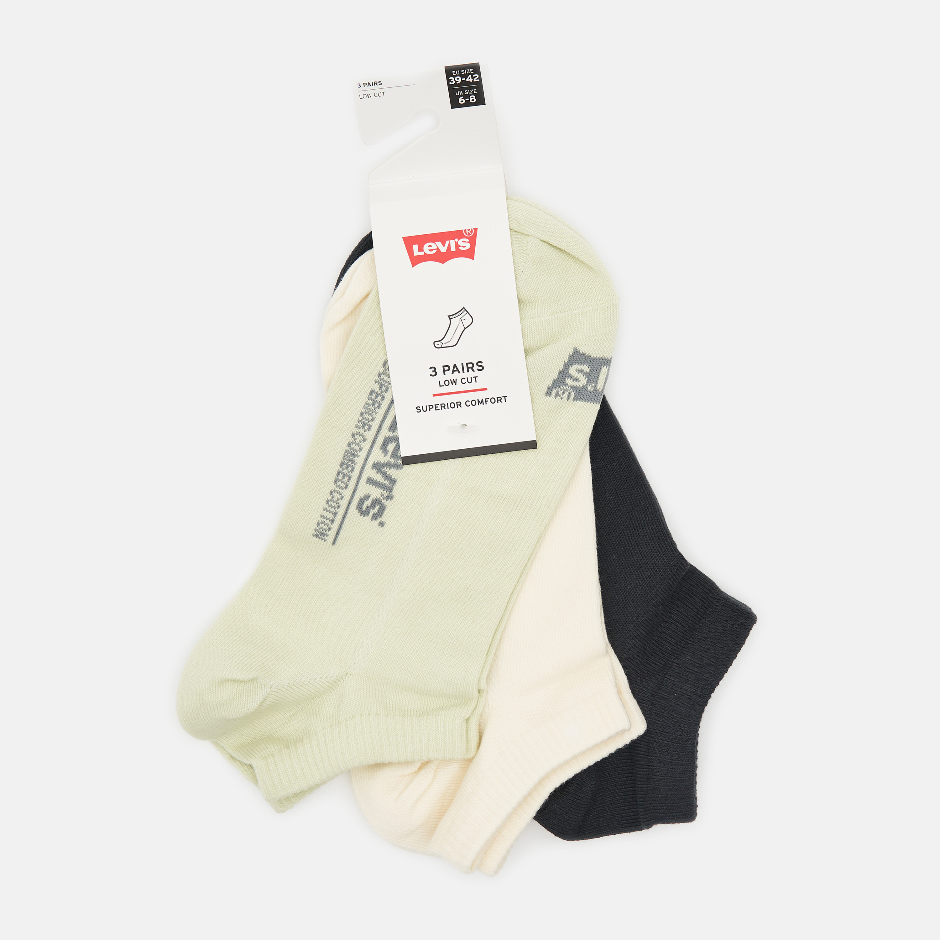 

Набор носков Levi's 903050001-006 39-42 3 пары Green/Black