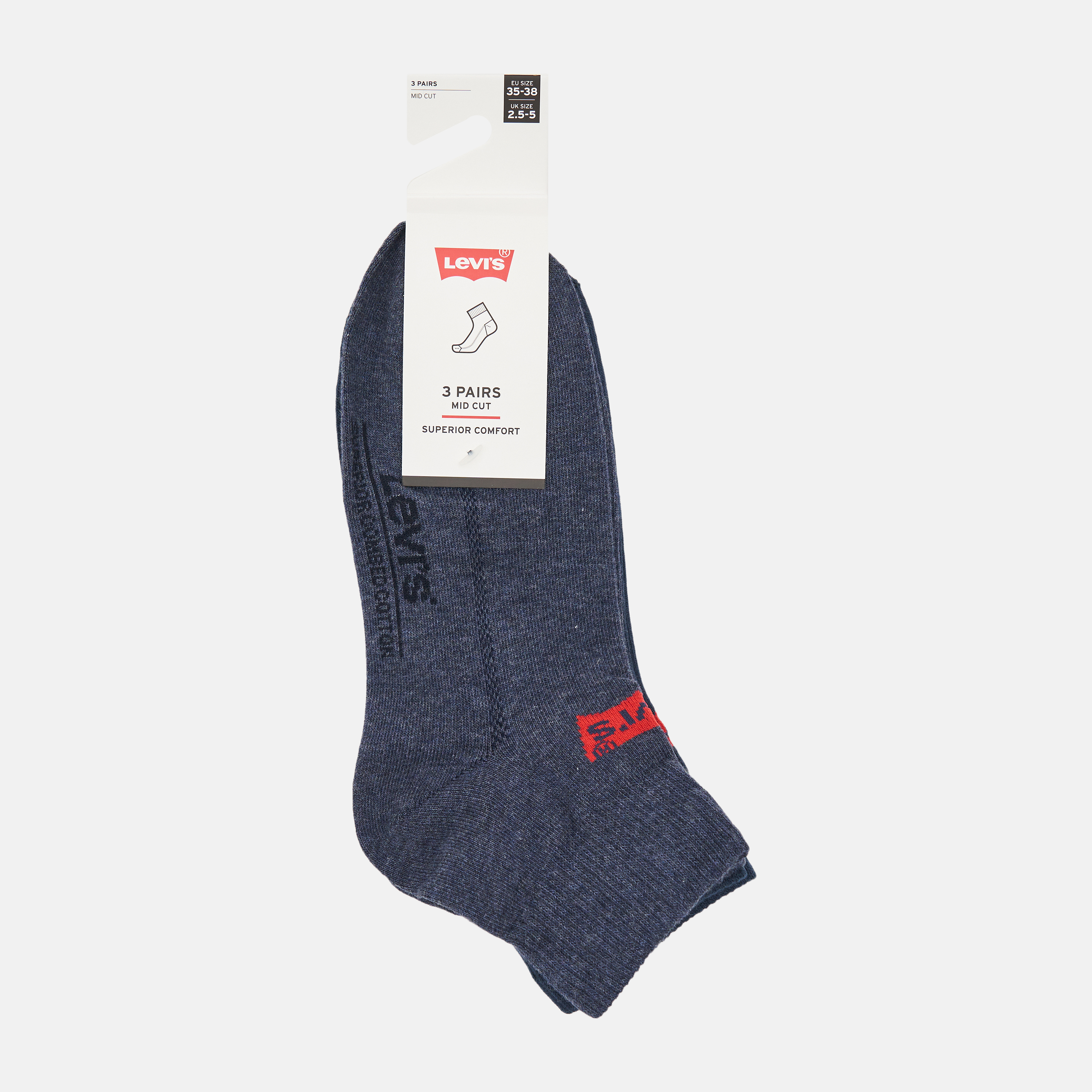 

Набор носков Levi's 903051001-825 39-42 3 пары Dark Denim