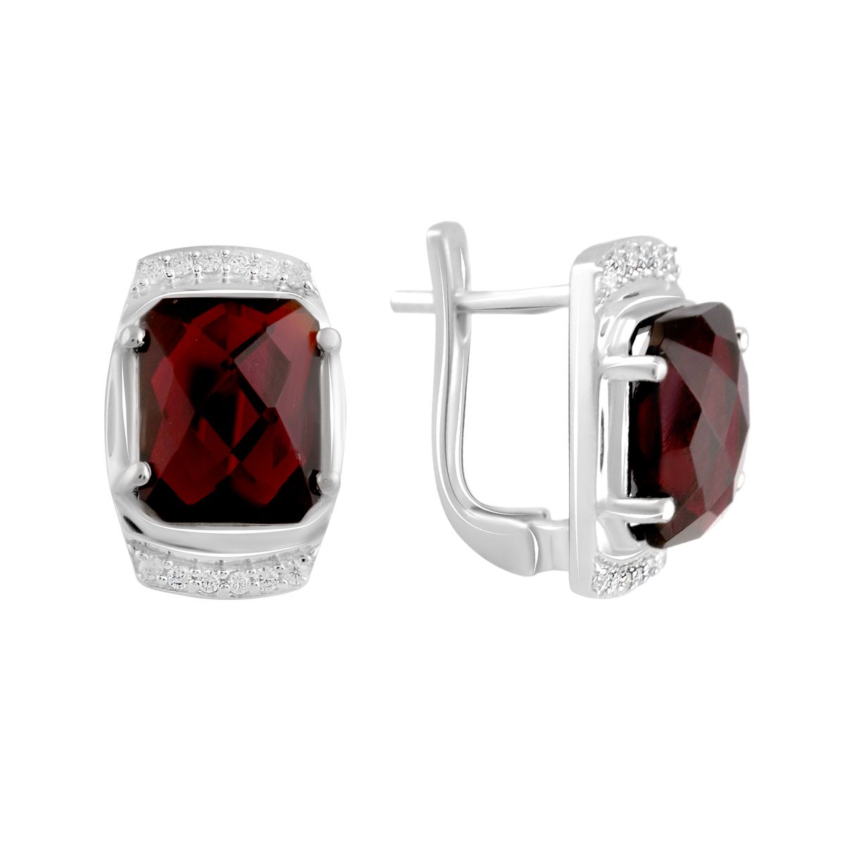 

Серебряные серьги jill с натуральным гранатом 5.235ct