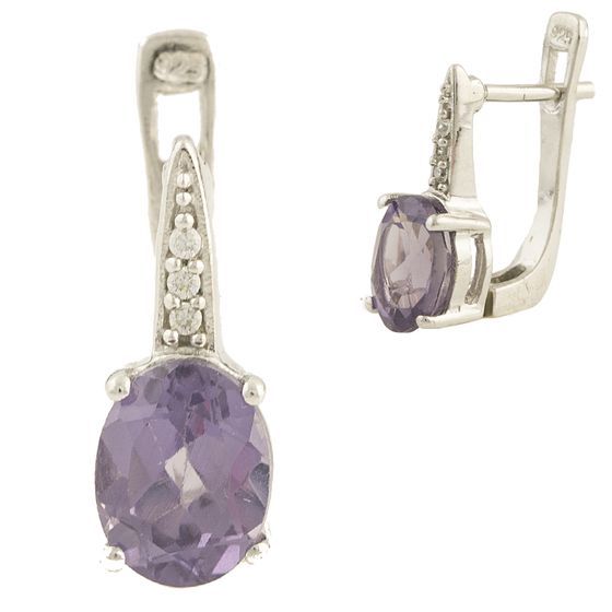 

Серебряные серьги jill с александритом 5.023ct