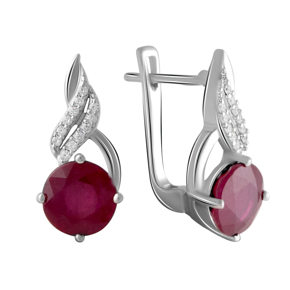 

Серебряные серьги jill с натуральным рубином 3.071ct