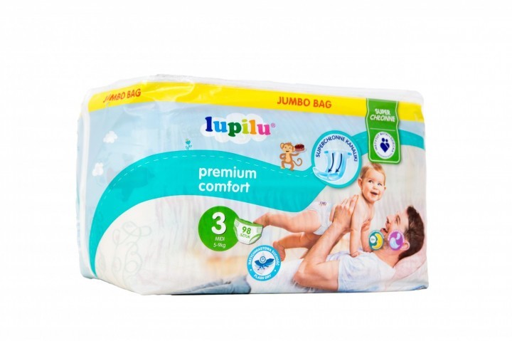 

Подгузники Lupilu Premium comfort 3 размер 5-9 кг Box 196шт 2уп*98шт
