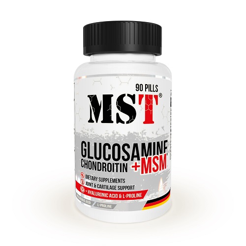 

Глюкозамін та хондроітин MST Chondroitine - Glucosamine - MSM + HA, 90 капс.