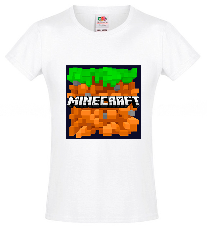 

Футболка Fruit of the Loom minecraft Белый 140 см BMKD140