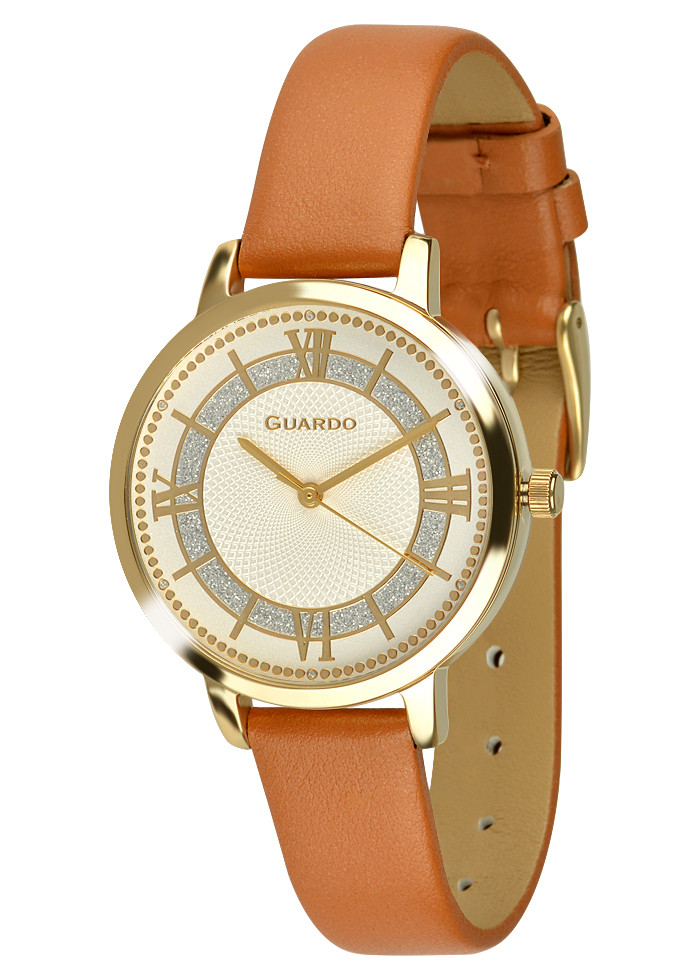 

Часы женские Guardo 012184-3 золотые