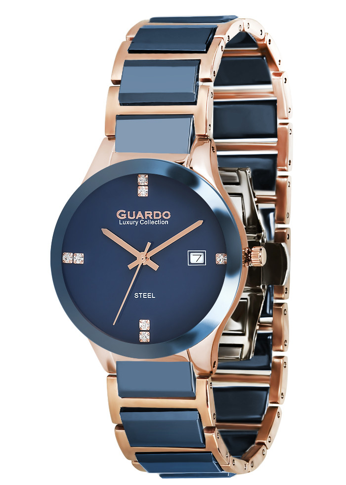 

Часы женские Guardo S00580-6 сине золотые