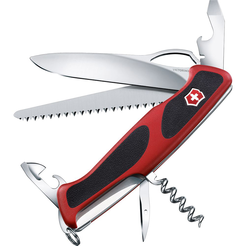 

Ніж Victorinox Rangergrip 79 (130мм, 12 функций), червоно-чорний (0.9563.МС)