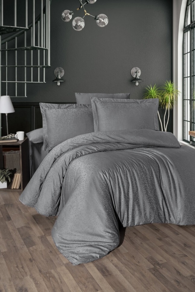 

Жаккардовое постельное белье First Choice JS-196 Vivien smoke евро m017437