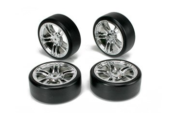 

Team Magic E4D Drift Car Mounted Tire 5 Spoke Silver 4p