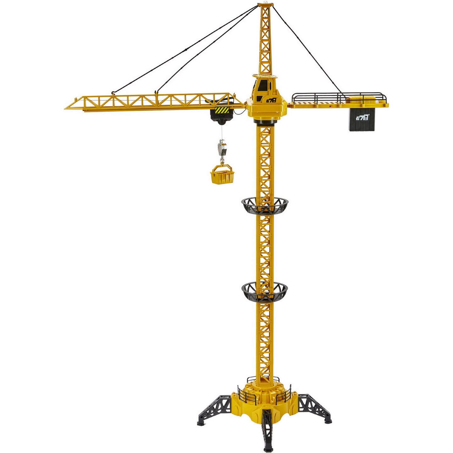 

Подъёмный Кран на пульте управления Zipp Toys, Радиоуправляемая многофункциональная спецтехника с аксессуарами, со световыми и звуковыми эффектами, 1.28 м