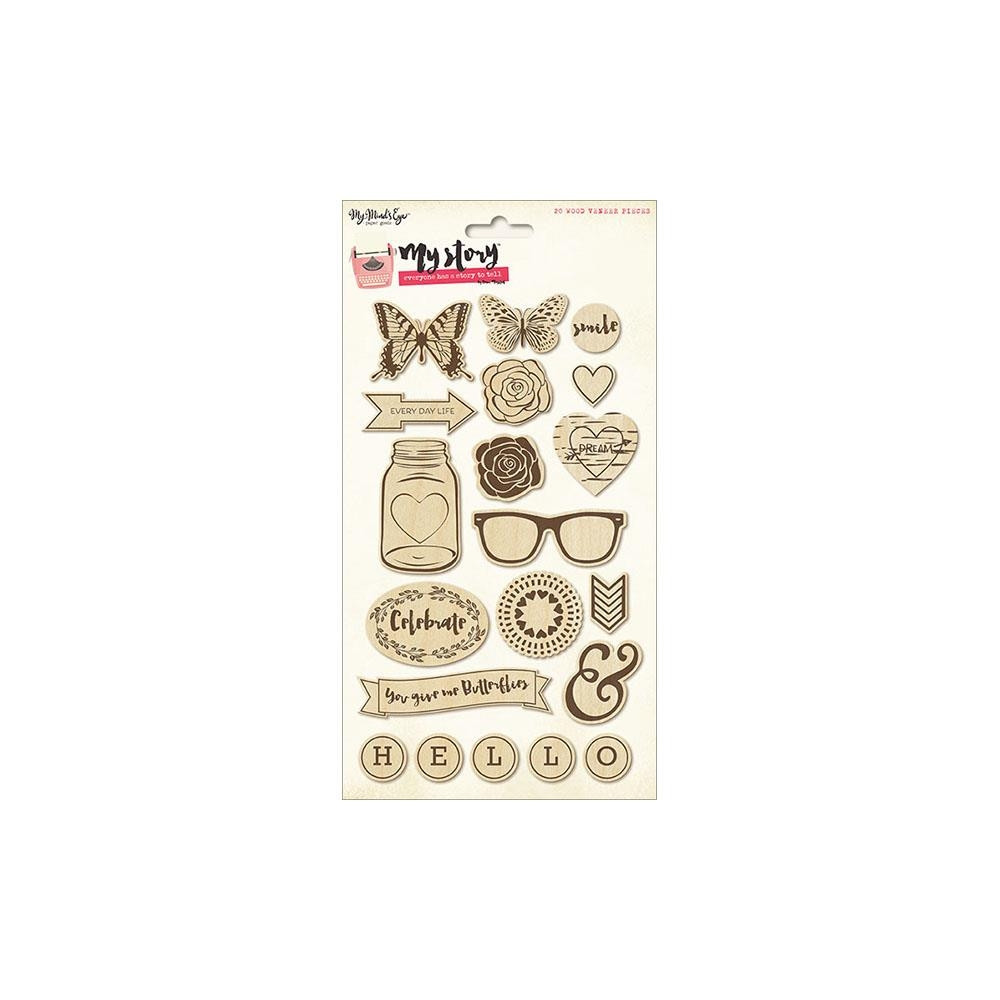 

Деревянные украшения My Minds Eye My Story Veneer Shpe 20 шт (699464204767)