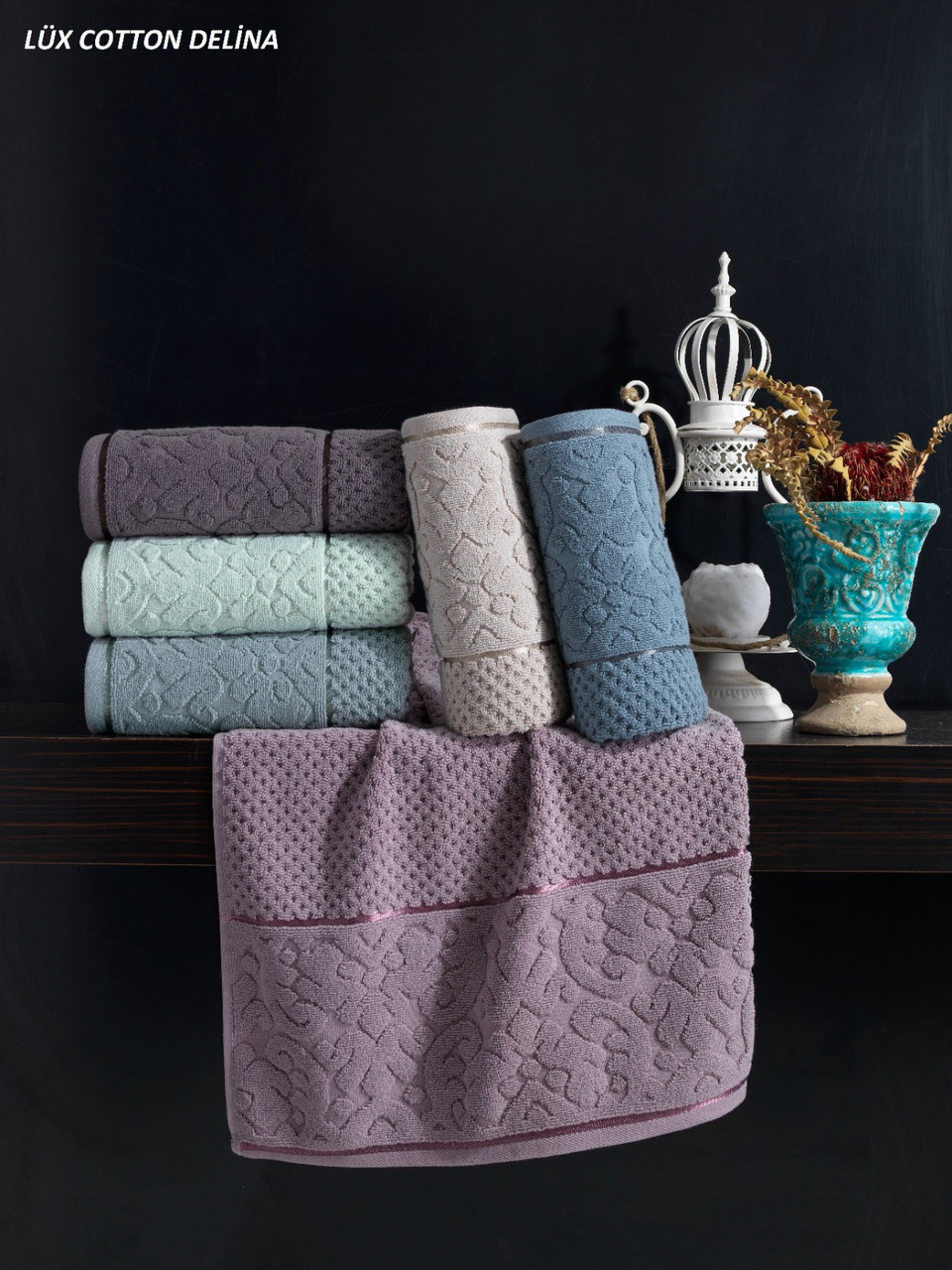 

Набор махровых турецких банных полотенец Cestepe Lux Cotton Delina 70х140 см