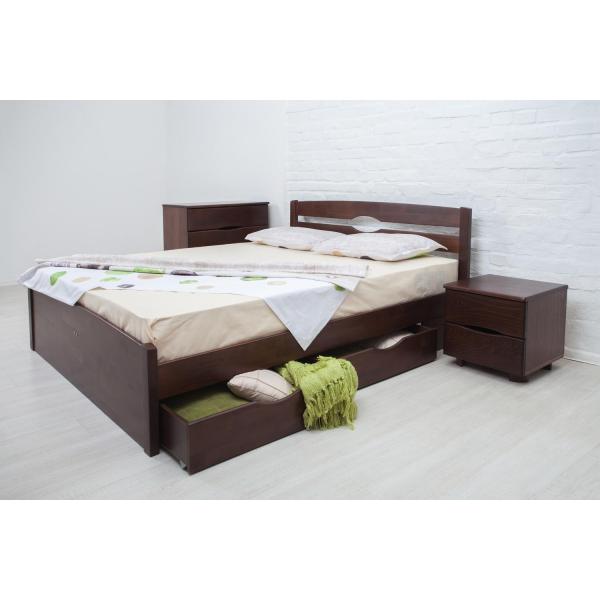 

Кровать Олимп Лика LUX с двумя ящиками 160x190 Венге